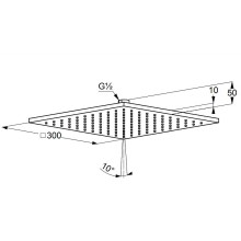 Верхний душ Kludi A-Qa 6443091-00 Белый Хром