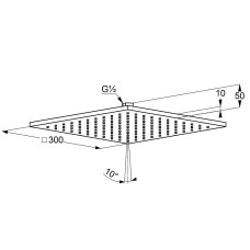 Верхний душ Kludi A-Qa 6443091-00 Белый Хром
