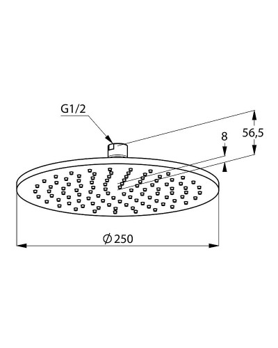 Верхний душ Kludi A-Qa 6432587-00 Черный матовый Хром