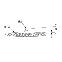 Верхний душ Kludi A-Qa 6434087-00 Черный матовый Хром