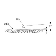 Верхний душ Kludi A-Qa 6434087-00 Черный матовый Хром
