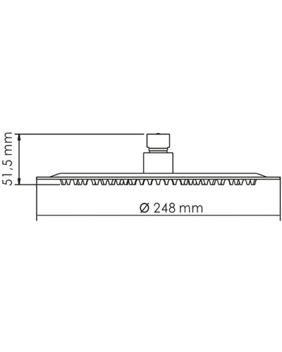 Верхний душ WasserKRAFT A121 Нержавеющая сталь