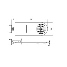 Верхний душ RGW Shower Panels SP-62 21140362-01 Хром