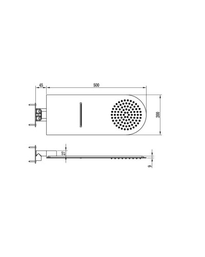 Верхний душ RGW Shower Panels SP-62 21140362-01 Хром