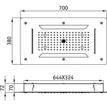 Верхний душ RGW Shower Panels SP-71 21140271-01 Хром