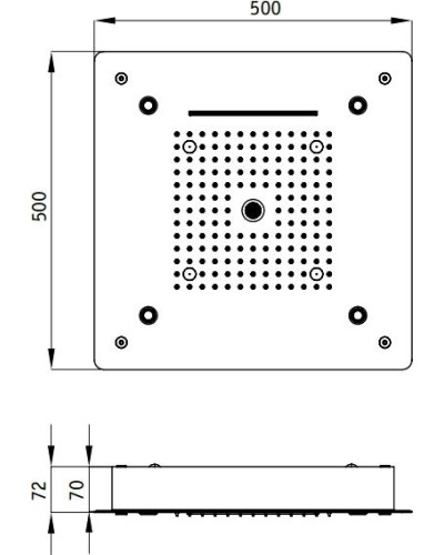 Верхний душ RGW Shower Panels SP-73 21140273-01 Хром
