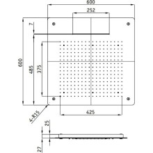 Верхний душ RGW Shower Panels SP-74 21140274-01 Хром