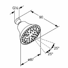 Верхний душ Kludi Freshline 6219105-00 Хром