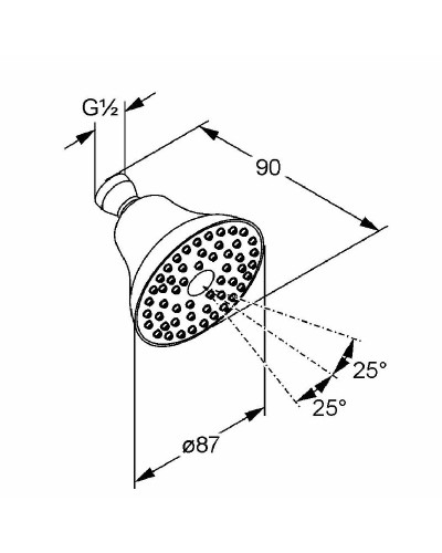 Верхний душ Kludi Freshline 6219105-00 Хром