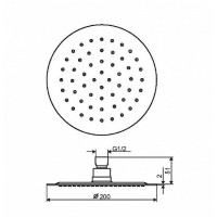 Верхний душ Excellent Actima 20 AREX.3020CR Хром