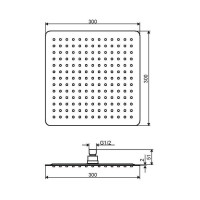 Верхний душ Excellent Actima 30х30 AREX.3032CR Хром