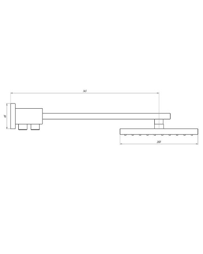 Верхний душ Paini Milano 50CR759TCASQET9 Хром