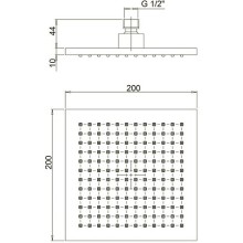 Верхний душ Paini 50CR759Q20EA Хром