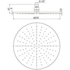 Верхний душ Paini 50CR759/25EBI Хром