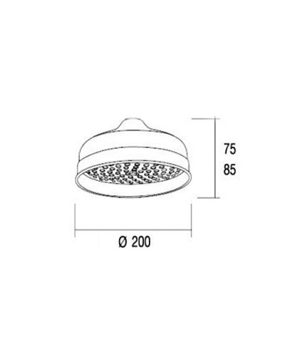 Верхний душ Margaroli Luxury 206/LGO Золото