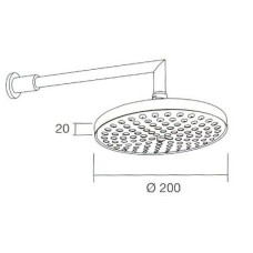 Верхний душ Margaroli 208CR Хром