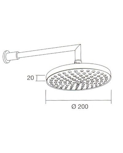 Верхний душ Margaroli 208CR Хром