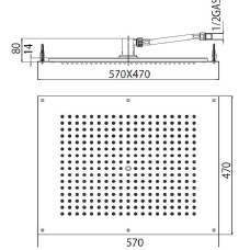 Верхний душ Bossini Dream Flat H38391.073 Черный матовый