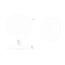 Верхний душ Bravat Built-in P70253BW-ENG Черный матовый