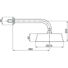 Верхний душ Cezares Olimp CZR-TDD2-02 Бронза