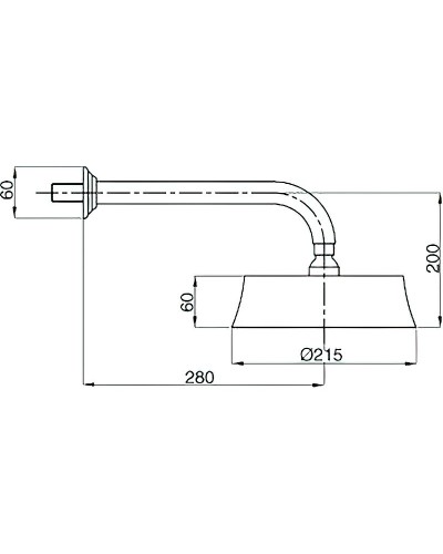 Верхний душ Cezares Olimp CZR-TDD2-02 Бронза
