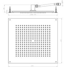 Верхний душ Bossini Dream Cube H38459.073 Черный матовый