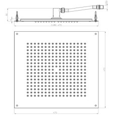 Верхний душ Bossini Dream Cube H38459.073 Черный матовый