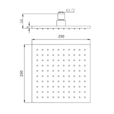 Верхний душ Migliore Palermo 29654 Хром