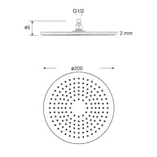 Верхний душ Migliore Rimini 29658 Хром