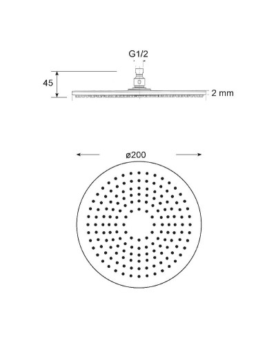 Верхний душ Migliore Rimini 29658 Хром