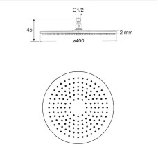 Верхний душ Migliore Rimini 29661 Хром