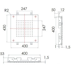 Верхний душ Remer 357SFS43 Хром