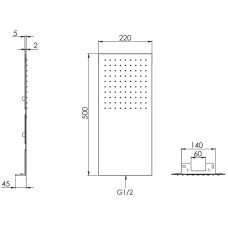 Верхний душ Remer 350UFX Хром