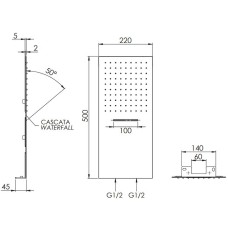 Верхний душ Remer 350UFCAX Хром