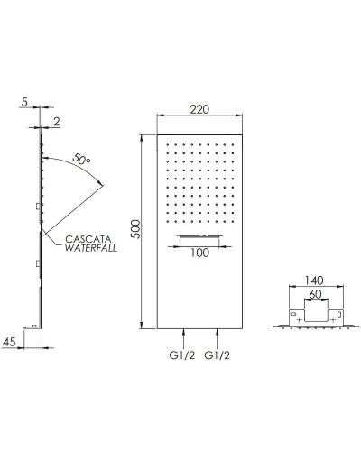 Верхний душ Remer 350UFCAX Хром