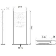 Верхний душ Remer 350SSX Хром