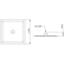 Верхний душ Remer 357UFS25X Хром