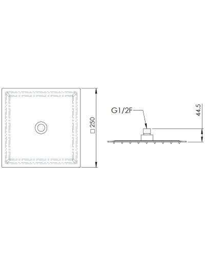 Верхний душ Remer 357UFS25X Хром
