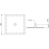 Верхний душ Remer 357UFS30X Хром