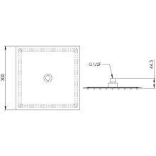 Верхний душ Remer 357UFS30X Хром