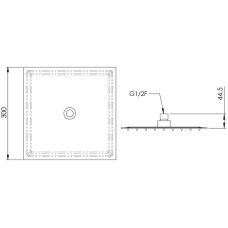 Верхний душ Remer 357UFS30X Хром