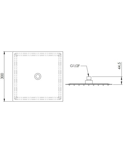 Верхний душ Remer 357UFS30X Хром