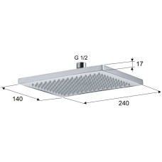 Верхний душ Remer 359WX Хром