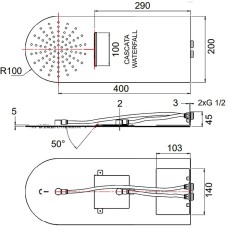 Верхний душ Remer 350UFMCAX Хром