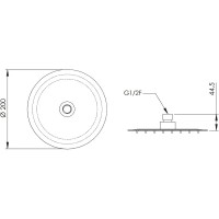 Верхний душ Remer 357UFM20X Хром