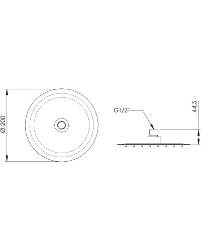 Верхний душ Remer 357UFM20X Хром