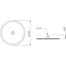Верхний душ Remer 357UFM25X Хром