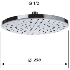 Верхний душ Remer 356MD25X Хром