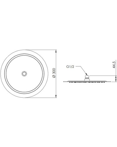 Верхний душ Remer SS357UFM30X Нержавеющая сталь