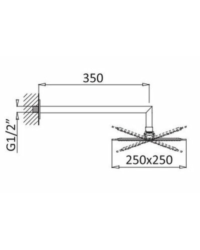 Верхний душ Cezares Czr CZR-B-TDD-25-01 Хром